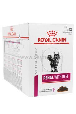 Royal Canin VD Feline Renal 12x85g hovězí kapsa