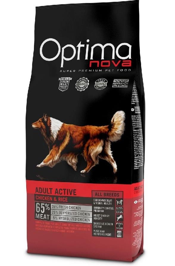 Optima Nova Dog Adult Active 12kg