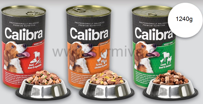 Calibra Dog konz.Beef,liver&veget. in jelly 1240g