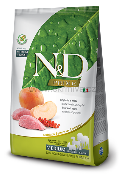 N&D PRIME DOG Adult M/L Boar & Apple 2,5kg
